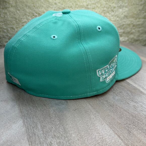 Boston Red Sox New Era Mint Green Hat 2004 World Series Patch Size 7 3/4 Rare - Picture 11 of 15